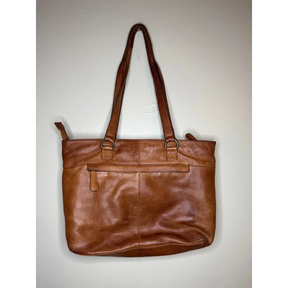 Oak & Tan Brown Leather Tote Shoulder Bag‎ Classic Everyday Purse